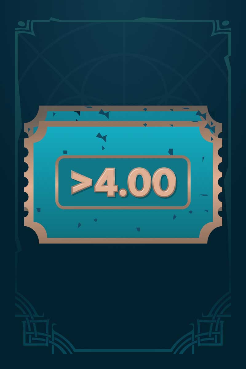 Place a multiple bet with min. odds 4