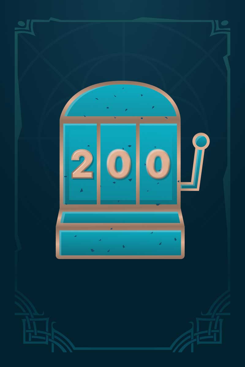 Make 200 spins in one game session
